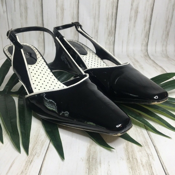 East 5th Shoes - EAST 5TH  Black PATENT LEATHER Slingback Pump